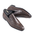 Zilli Chocolate Brown Genuine Full Crocodile Loafers US 10 (Eu 43) Dress Shoes