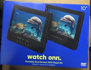 Watch onn Portable 10” Dual Screen DVD Playback Kit 100122641
