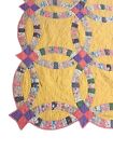 New ListingCLASSIC Vintage 40s Double Wedding Ring Antique Quilt Pink Yellow 88” X 71”