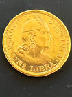 1965 Peru Una Libra Gold Coin, 21K, KM#207, very low mintage, 7.97gr