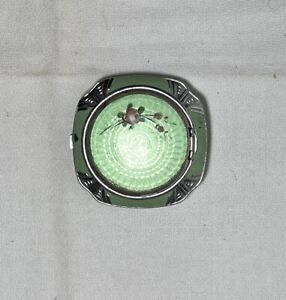 Antique Green Guilloche Compact Evans Tap Sift