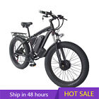 Adults Fat Tire Electric Bicycle 2000w Ebike 48V 22.4AH Dual Motor 35MPH Black