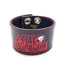 SOCIAL DISTORTION leather wristband NEW/OFFICIAL