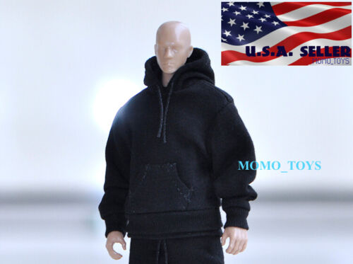 1/12 scale Black Hoodie For 6