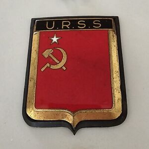 USSR URSS Drago Paris Enamel Badge Vintage Soviet Car Lada Volga Moskvich NOS