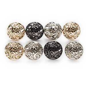 5pcs Round Hollow Metal Buttons for Sewing Clothing Crafts Gifts Card 12.5-25mm