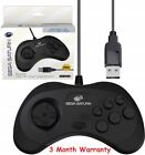 Retro-Bit Official Sega Saturn USB Controller Pad for PC/Mac/Steam/RetroPi Black