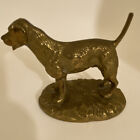 Vintage Brass Hunting Dog Statue Figurine