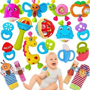 18Pcs Baby Toys 3-6 Months Baby Rattles 0-6 Months Newborn Infant Baby Toys 0-