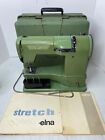 VTG ELNA Systematic Sewing Machine Green W/Hard Case Manual/Accessories No Cord