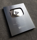 YouTube 100,000 Silver Creator Play Button Award Plaque Personalised Name Custom