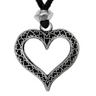 Pewter Heart of Hearts Pendant Necklace Victorian Fashion Love Talisman Jewelry