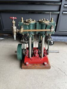 RARE TINY POWER 2 Cylinder Steam Engine For Actual Boat HTF!!
