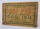Antique Rare Codfish Cod Fish Advertising Box Finger Jointed 