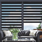 Horizontal Window Shades Zebra Blind Dual Roller Blinds Curtains Easy to Install