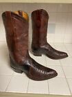 Tony Lama Hornback Lizard USA Leather Cowboy Boots 10.5 D Exotic Style 8744