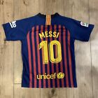 Nike Dri Fit Barcelona Messi 10 Kids Youth Jersey Size 22