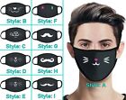 1 Piece Kitty Cat and Mustache Cartoon Anime Washable Face Mask