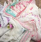 Vintage Lot of 20 Ladies Purse Handkerchiefs Embroidered Kerchiefs Lace Hankies