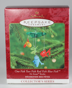 2001 Keepsake Ornament Dr. Seuss One Fish Two Fish Red Fish Blue Fish NIB