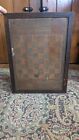 Antique Early Primitive Wood Double Sided Game Checkerboard 16.75