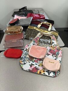 Wholesale Lot of 15 New Totes, Shoppers, Cosmetic Cases Assorted Styles & Sizes