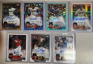 2023 Topps Chrome 7 Card RC Auto Lot!!! 4 #'d Parallels and 3 Base!!!