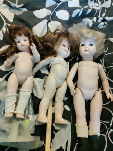 New Listing3 Dolls Armand Marseille JUST ME  AOM Germany 310 Porcelain Plus 2 Dolls AS IS