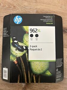 HP 962XL Black Twin Pack 3JB35BN 2 Pack  Sealed Retail Pack Exp March  2023