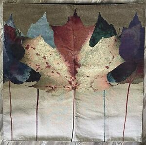 Maple Leaf Jacquard Woven Tapestry By Fine Art Tapestries 50 x 52 Rod Mountable