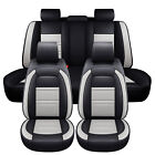 Deluxe PU Leather Car Seat Cover Full Set 5-Seat Front Rear Protector For Toyota (For: More than one vehicle)
