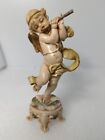 Vintage Fontanini Depose Italy Angel Cherub Cupid Playing a Flute Figurine