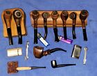 New ListingLOT OF 11 (ELEVEN) ESTATE PIPES PLUS EXTRAS - TEAK DENMARK - 6 PIPE STAND