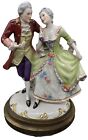 Royal Dux Elly Strobach Courting Dancing Couple Figurine  Brass Porcelain VTG