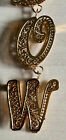 Danbury Mint 23kt Gold Plated Filigree Letters, TWO Ornaments