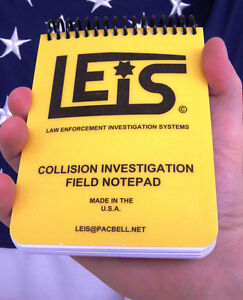 Law Enforcement Investigation Systems (LEIS) - Collision Investigation notepad