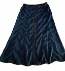 Size 8 Denim Skirt Long Button-Down Modest Soft
