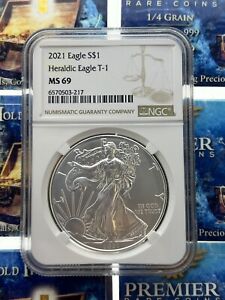 New Listing2021 AMERICAN SILVER EAGLE TYPE 1 NGC MS 69