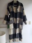 Black & White Check Mohair Wool IB DIFFUSION long Sweater Medium Vintage Jacket