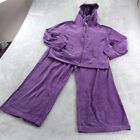 Womens Velour Track Suit  Jogging Sz 1x Purple Jacket Pants  Lounge Wear