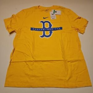 NWT Boston Red Sox City Connect MLB Baseball Yellow T-Shirt XL New With Tags