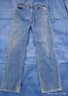 LEVIS 501 BUTTON FLY WORN FADED BLUE DENIM JEANS SIZE 31 X 30 MADE IN USA