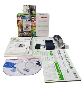 Canon PowerShot SD110 3.2MP Digital Elph Camera CIB W/ Battery & Charger TESTED