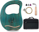 Lyre Harp, 19 Metal Strings Maple Saddle Mahogany Body Lyra Harp with Bag Key In