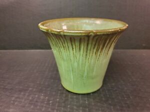 Vintage McCoy Planter Bamboo Brushed Marked A5 4'x5' Green