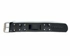 Black Leather Watch Band Buckle Close - X USA MADE 1.5in Wide Replacement Strap