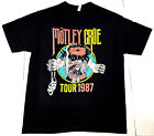 MOTLEY CRUE T-shirt Tour 1987 Classic Rock Heavy Metal Tee Men's Black New