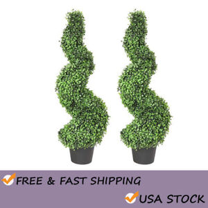 2Pack 90cm Green Artificial Boxwood Plants Topiary Tree For Outdoor Indoor Decor