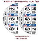 2 X Romex 250' Roll 14-2 AWG Guage NM-B Indoor Electrical Copper Wire (500 FT)