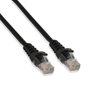1Ft Cat6 Ethernet RJ45 Lan Wire Network Black UTP 1 Foot Patch Cable (5 Pack)